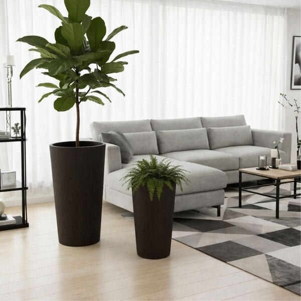 PLASTOVÝ KVETINÁČ URBANIKA ECO 57X29,5 CM TMAVOHNEDÁ