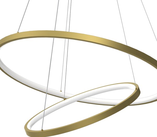Závesné LED svietidlo Hoop, 2x LED 51w, 4000k, g
