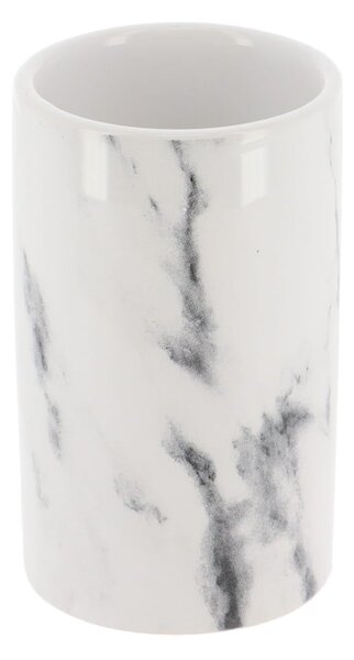 Kúpeľňový pohár Nardi Marble, biela, 200 ml