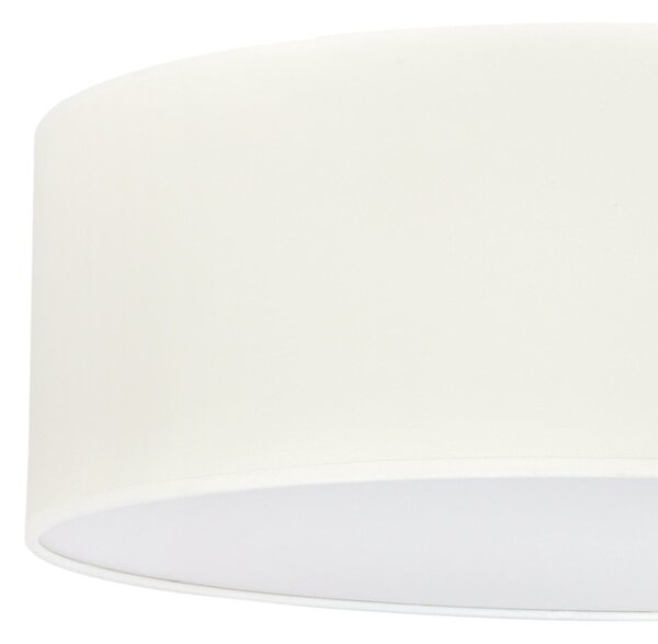 Stropné svietidlo Gaja, 1x krémové textilné tienidlo, (biele plexisklo), (fi 40cm)