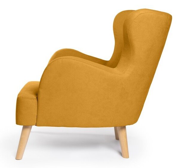 Kreslo ušiak v horčicovej farbe Noemye – Selection