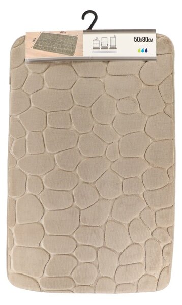 Predložka do kúpeľne Stones, 50x80 cm, béžová