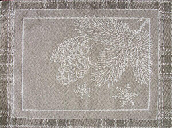 VIANOČNÉ GOBELÍNOVÉ PRESTIERANIE NA STÔL HOLLY 35X45 CM VZOROVANÁ
