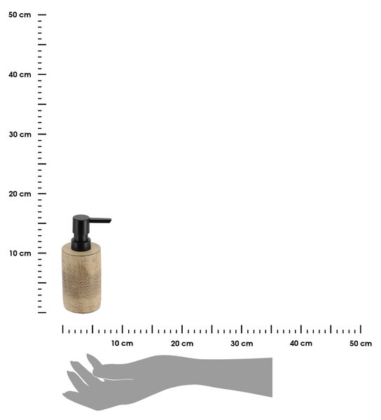 Dávkovač mydla Klass Natural, kombinácia farieb/s čiernymi prvkami, 160 ml