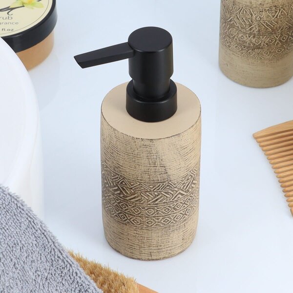 Dávkovač mydla Klass Natural, kombinácia farieb/s čiernymi prvkami, 160 ml