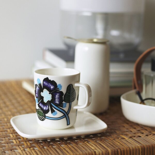 Marimekko Tanier Oiva 15x12cm, biely