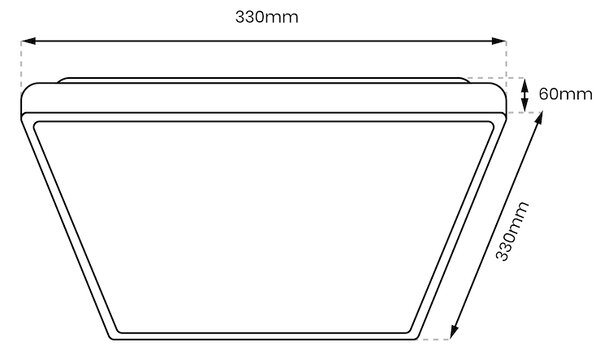 Stropné LED svietidlo Dabar, 1x LED 17w, 4000k, g