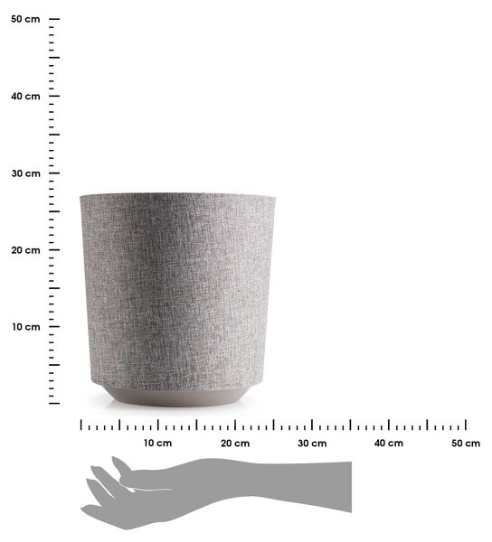PLASTOVÝ KVETINÁČ ALOE TX 25,5X27 CM BÉŽOVÁ