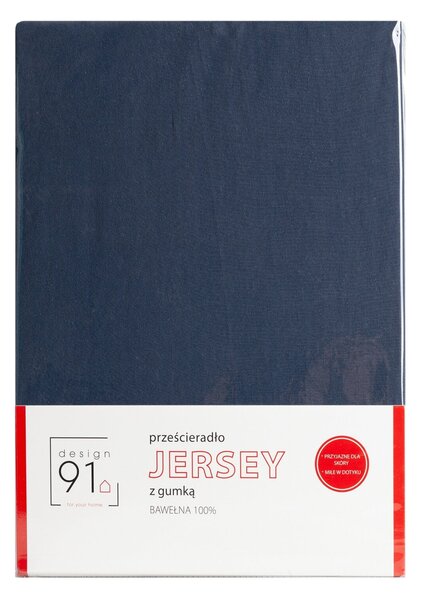 JERSEY PRESTIERADLO 90X200 CM, VÝŠKA 25 CM TMAVOMODRÉ