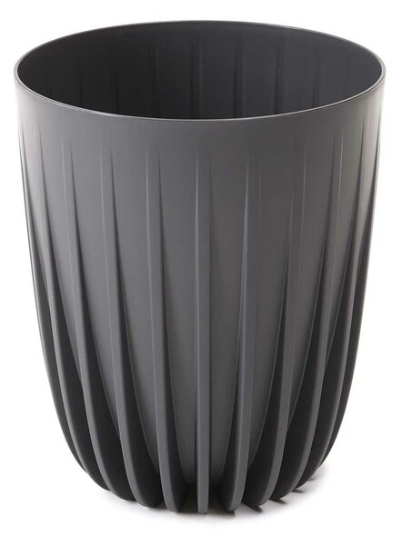 PLASTOVÝ KVETINÁČ STRIPPED ECO 36X30 CM ANTRACITOVÁ