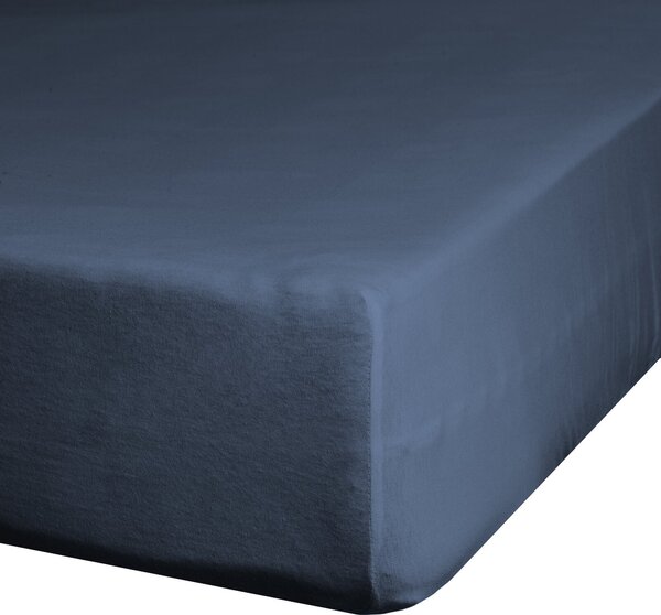 JERSEY PRESTIERADLO 90X200 CM, VÝŠKA 25 CM TMAVOMODRÉ