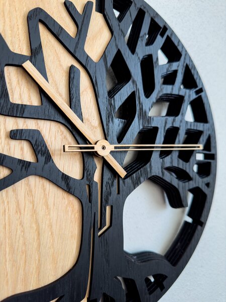 3D Dubové drevené hodiny T-Tatra Oak 30cm-50cm-80cm Strom života
