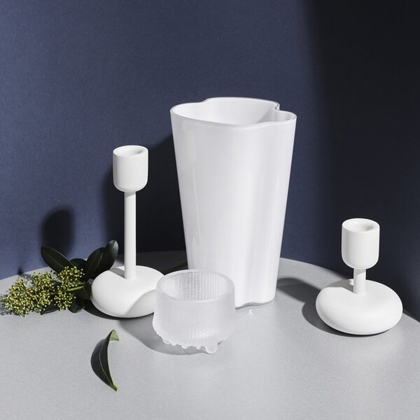 Iittala Svietnik Nappula 107mm, biely
