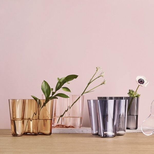 Iittala Váza Alvar Aalto 160mm, tmavo sivá