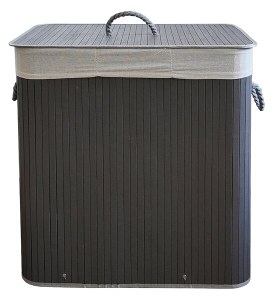 TRENDIE Bambusový kôš na prádlo 150l šedý + DARČEK