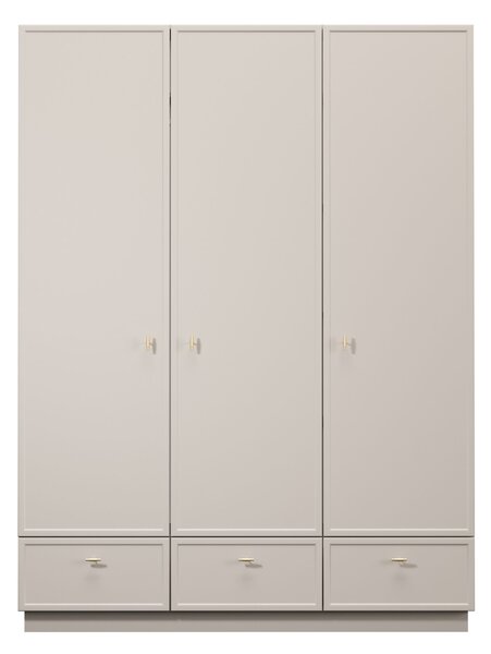 Šatníková skriňa Lorini 150 cm - kašmírová / zlaté úchytky T