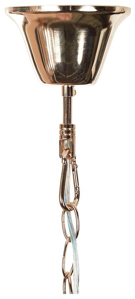 Luster zlatý kovový ⌀ 40 cm závesná lampa sklenený krištáľový glamour štýl obývačka spálňa
