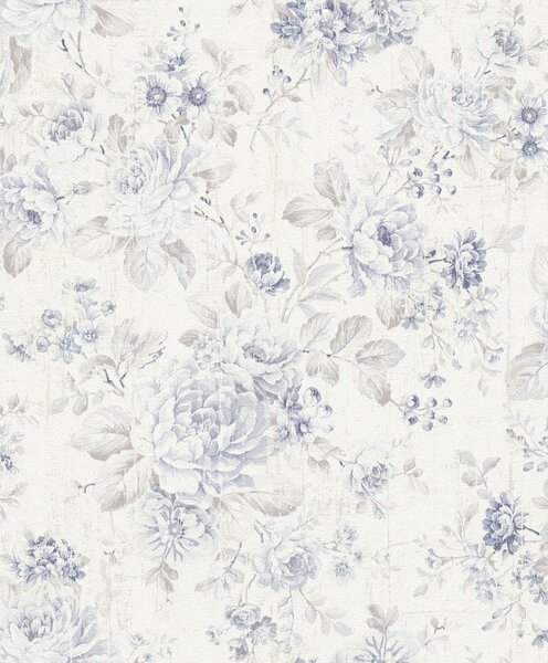 RASCH | Vliesová tapeta na stenu Timeless Selection 516012 | 0,53 x 10,05 m | biela