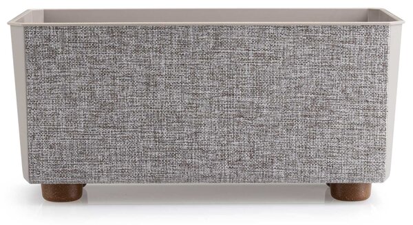 PLASTOVÝ KVETINÁČ SALVIA TX 28,5X17 CM BÉŽOVÁ