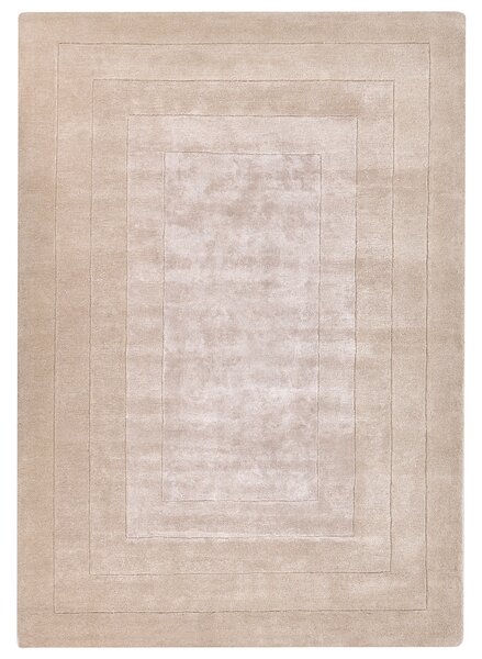 Koberec béžový viskóza a vlna jednofarebný 160 x 230 cm moderný glamour štýl obývacia izba spálňa