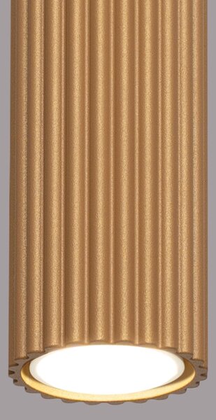 Stropné svietidlo Karbon, 1x zlaté kovové tienidlo, (10 cm)