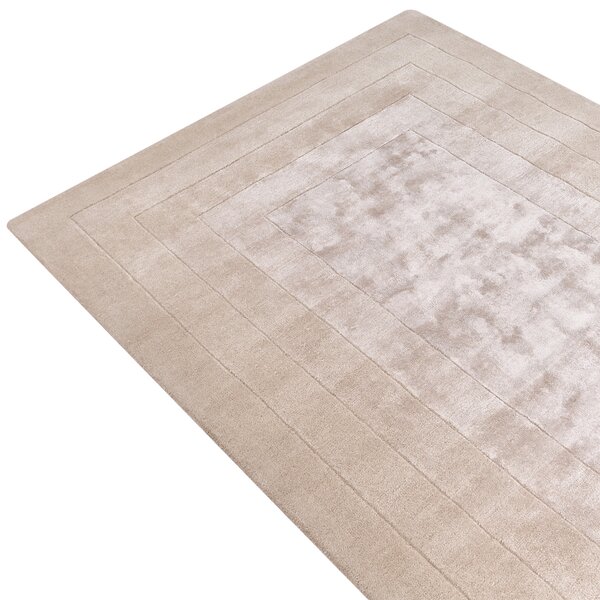 Koberec béžový viskóza a vlna jednofarebný 160 x 230 cm moderný glamour štýl obývacia izba spálňa