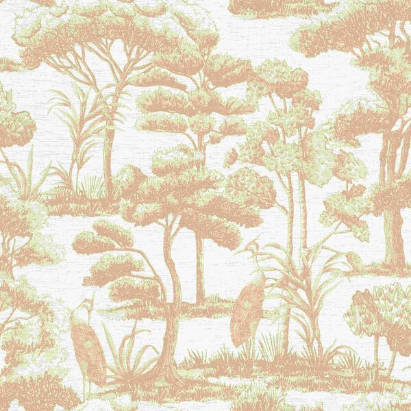 RASCH | Vliesová tapeta na stenu Timeless Selection 794335 | 0,53 x 10,05 m | biela, hnedá