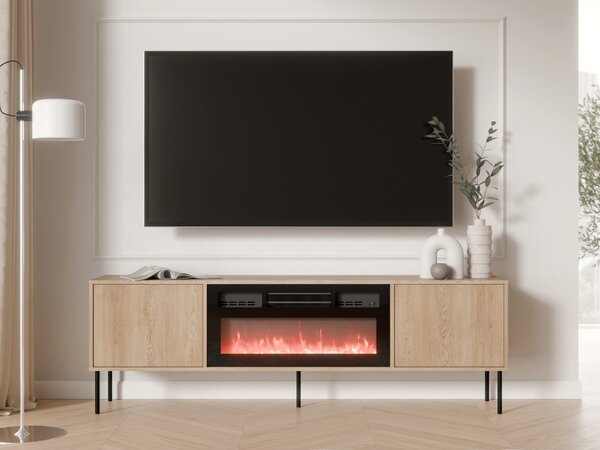MEBLINE Komoda RTV s krbom ANDREA 180 EF 2D dub cremona