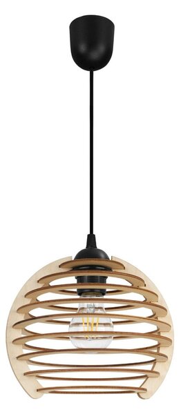 Závesné svietidlo Timber, 1x drevené tienidlo, lp, n