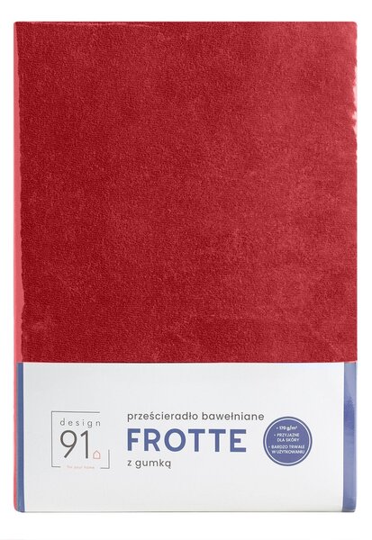 FROTÉ PRESTIERADLO 140X200 CM, VÝŠKA 20 CM ČERVENÉ