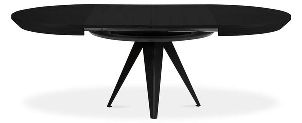 Okrúhly rozkladací jedálenský stôl s prídavnou doskou s čiernou doskou ø 120 cm Magnus – Windsor & Co Sofas