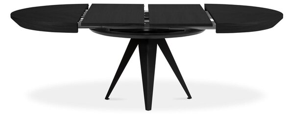 Okrúhly rozkladací jedálenský stôl s prídavnou doskou s čiernou doskou ø 120 cm Magnus – Windsor & Co Sofas