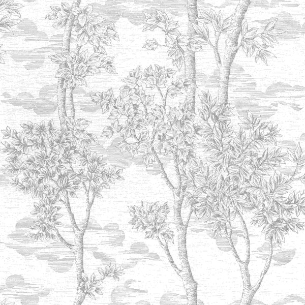 RASCH | Vliesová tapeta na stenu Timeless Selection 581607 | 0,53 x 10,05 m | biela, šedá