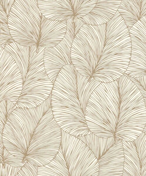 RASCH | Vliesová tapeta na stenu Timeless Selection 456622 | 0,53 x 10,05 m | biela, zlatá