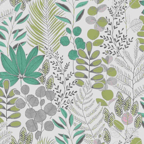 RASCH | Vliesová tapeta na stenu Timeless Selection 465310 | 0,53 x 10,05 m | biela, zelená, modrá