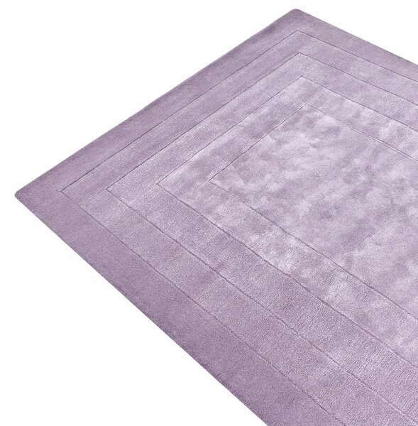 Koberec fialový viskóza a vlna jednofarebný 160 x 230 cm moderný glamour štýl obývacia izba spálňa