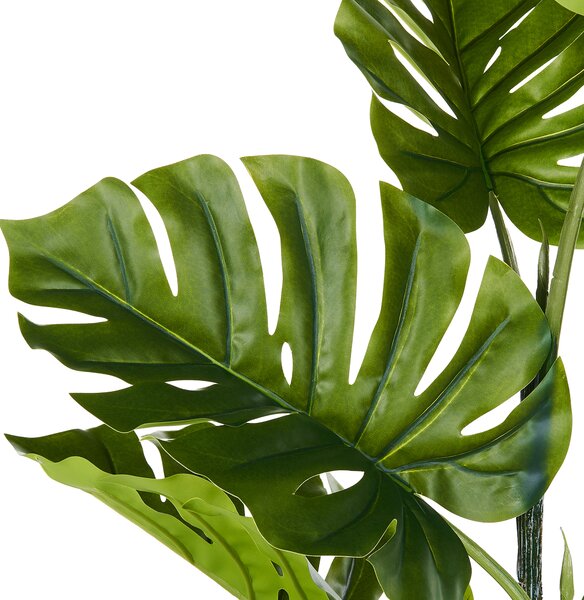 Umelá monstera zelená a čierna syntetický materiál 94 cm dekoratívne príslušenstvo