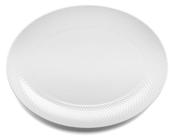 Porcelánový servírovací tanier Rhombe Oval White 35 cm