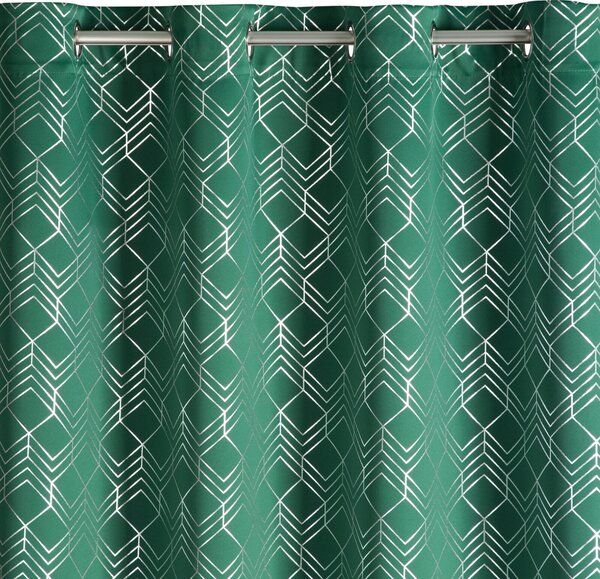 ZATEMŇOVACÍ ZÁVES NA KRÚŽKOCH POLY 140X250 CM ZELENÁ