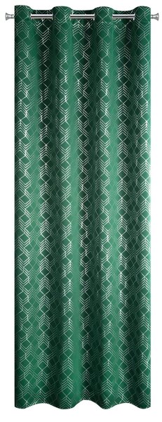 ZATEMŇOVACÍ ZÁVES NA KRÚŽKOCH POLY 140X250 CM ZELENÁ