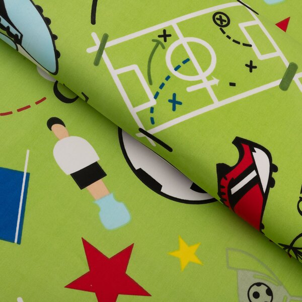 Biante Detské bavlnené prestieranie na stôl Sandra SA-645 Futbal to je hra - na zelenom 30x40 cm