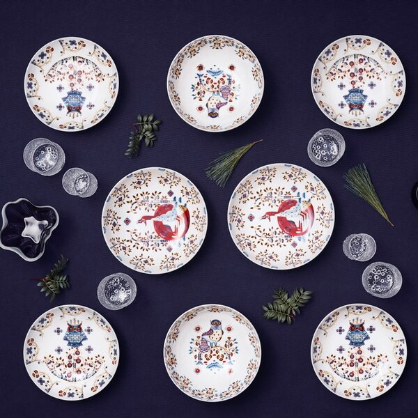 Iittala Hlboký tanier Taika deco 20cm, biely
