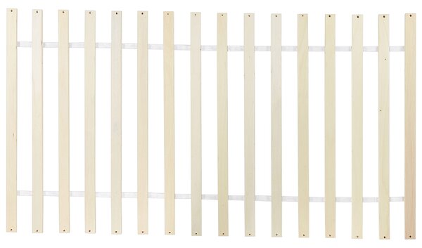 Drevená posteľ s 2 zásuvkami prírodné svetlé borovicové drevo MDF brezové drevo 90 x 200 cm rám postele s čelom