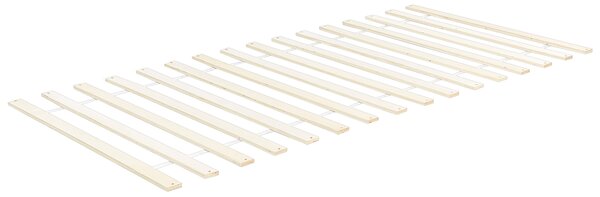 Drevená posteľ s 2 zásuvkami prírodné svetlé borovicové drevo MDF brezové drevo 90 x 200 cm rám postele s čelom