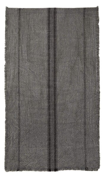 Bavlnený behúň Dark Grey Striped Fringes 40x140cm