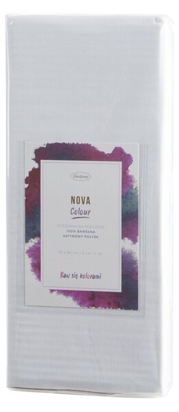 SATÉNOVÁ OBLIEČKA NA VANKÚŠ NOVA COLOUR 70X80 CM BIELA