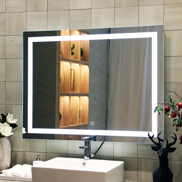 Rea Obdĺžnikové zrkadlo 80x60 cm s regulovateľným LED osvetlením HOM-02829