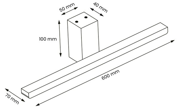 Nástenné LED svietidlo Artemis, 1x LED 13,8w, 4000k, w