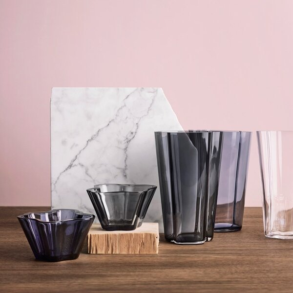 Iittala Váza Alvar Aalto 220mm, tmavo sivá