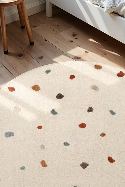 Hanse Home, Detský koberec Adventures 106210 Cream Multicolor kruh, 160x160 (priemer) kruh, biela, detská izba